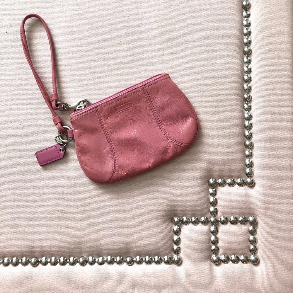 Pink Coach Wristlet